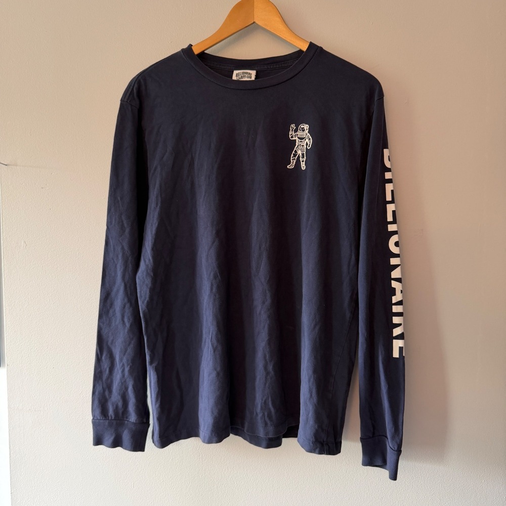 Billionaire Boys Club Mens Navy Blue Long Sleeve Astronaut Logo T-Shirt Large